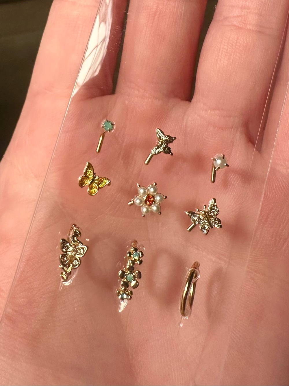 Butterfly Nose Rings 18 Gauge (9-Pack) by Morbid Metals